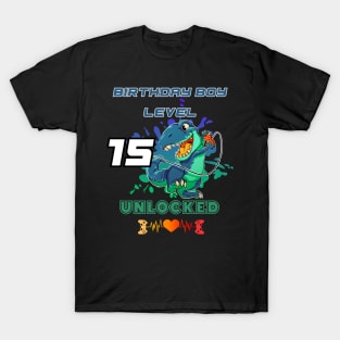 Birthday Boy Level 15 Unlocked T-Shirt